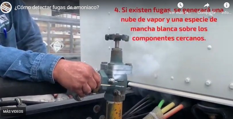 Video sobre cómo detectar fugas de amoniaco
